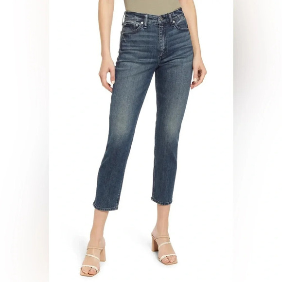 Rag & Bone Nina High-Rise Ankle Cigarette Jeans Vallery Step Hems Denim Women 28 - Picture 1 of 12